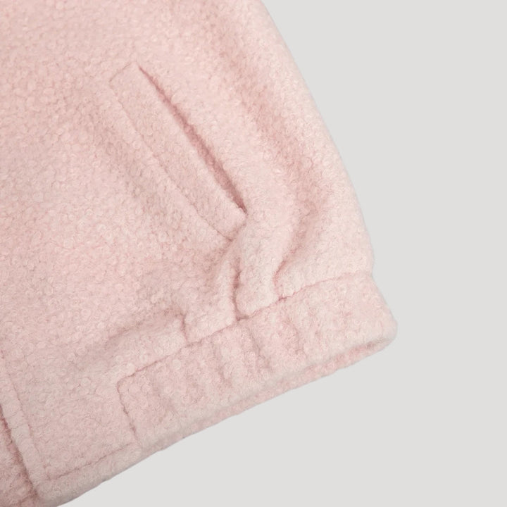 Stilla | Blød Boucle Zip up Bomberjakke