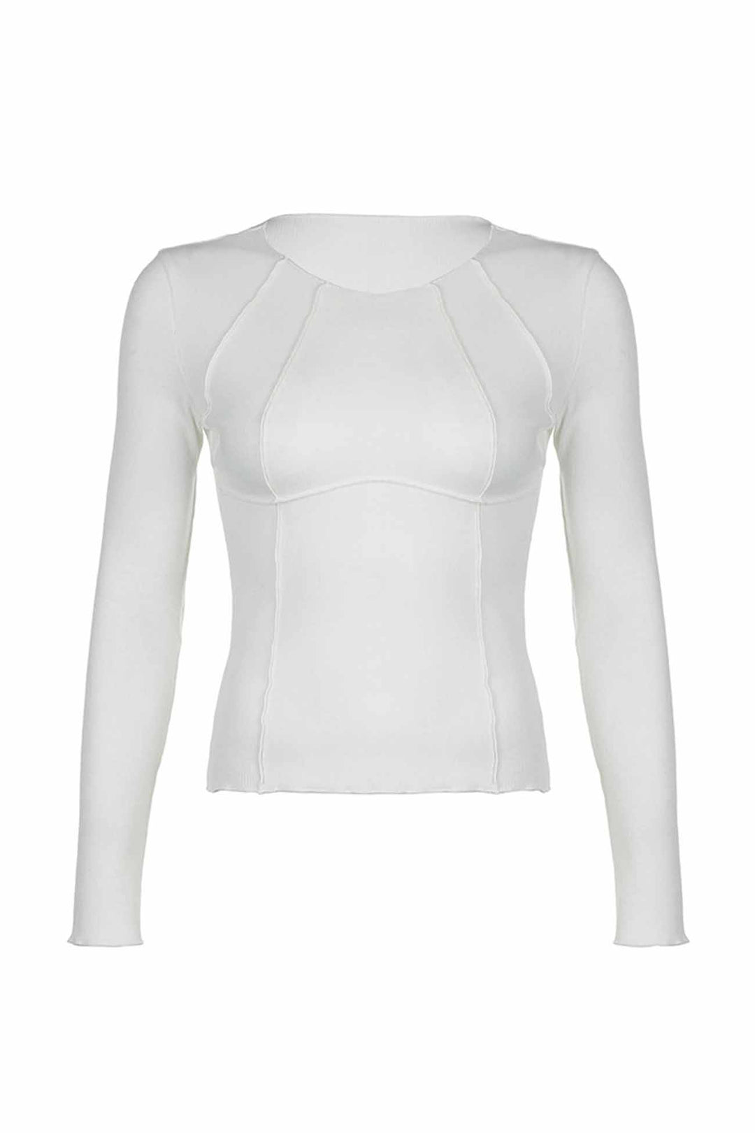 Stilla | Slim Fit toppe med rund halsudskæring i ensfarvet
