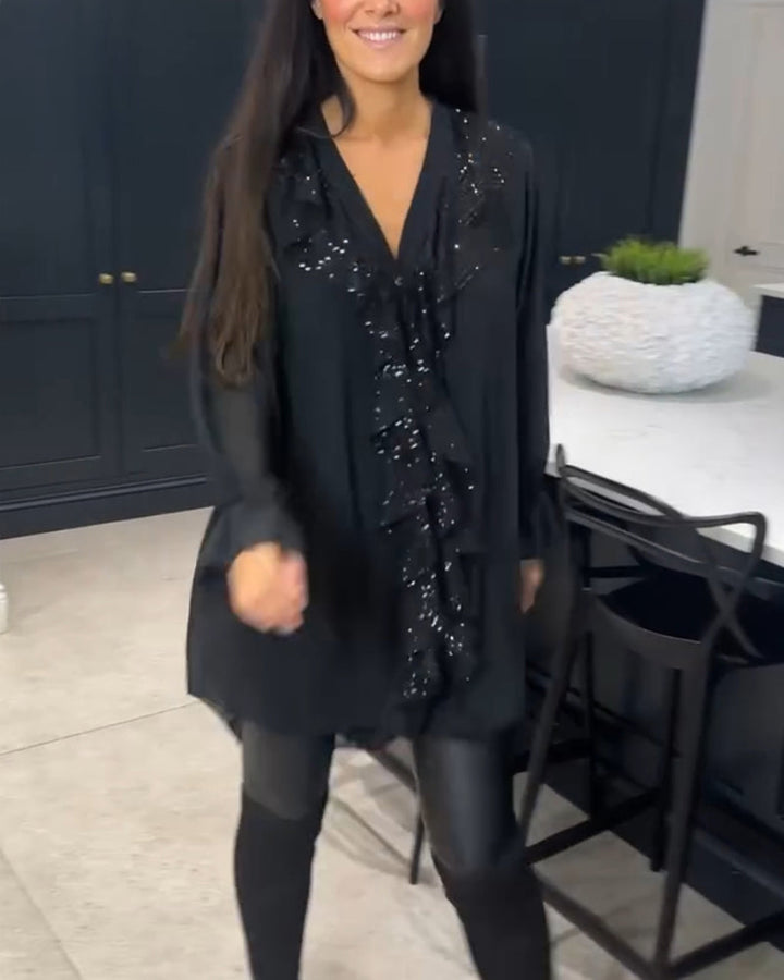 Stilla | Elegant Bluse Med Rynker