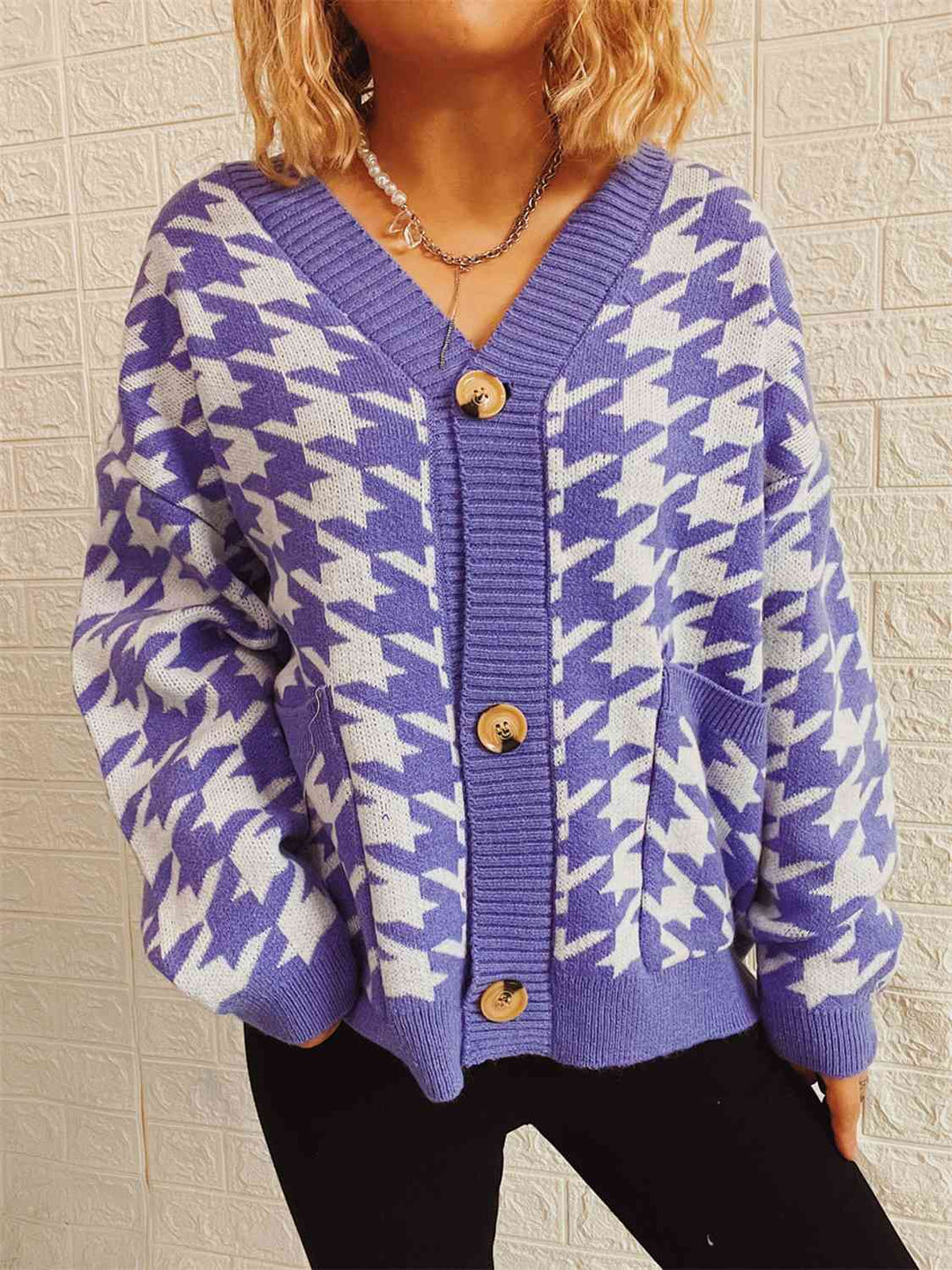 Stilla | Knap Front Cardigan Med Lommer