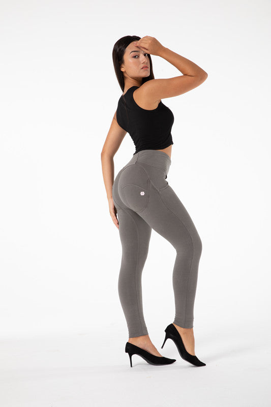 Stilla | Stramme Grå Leggings Med Høj Talje