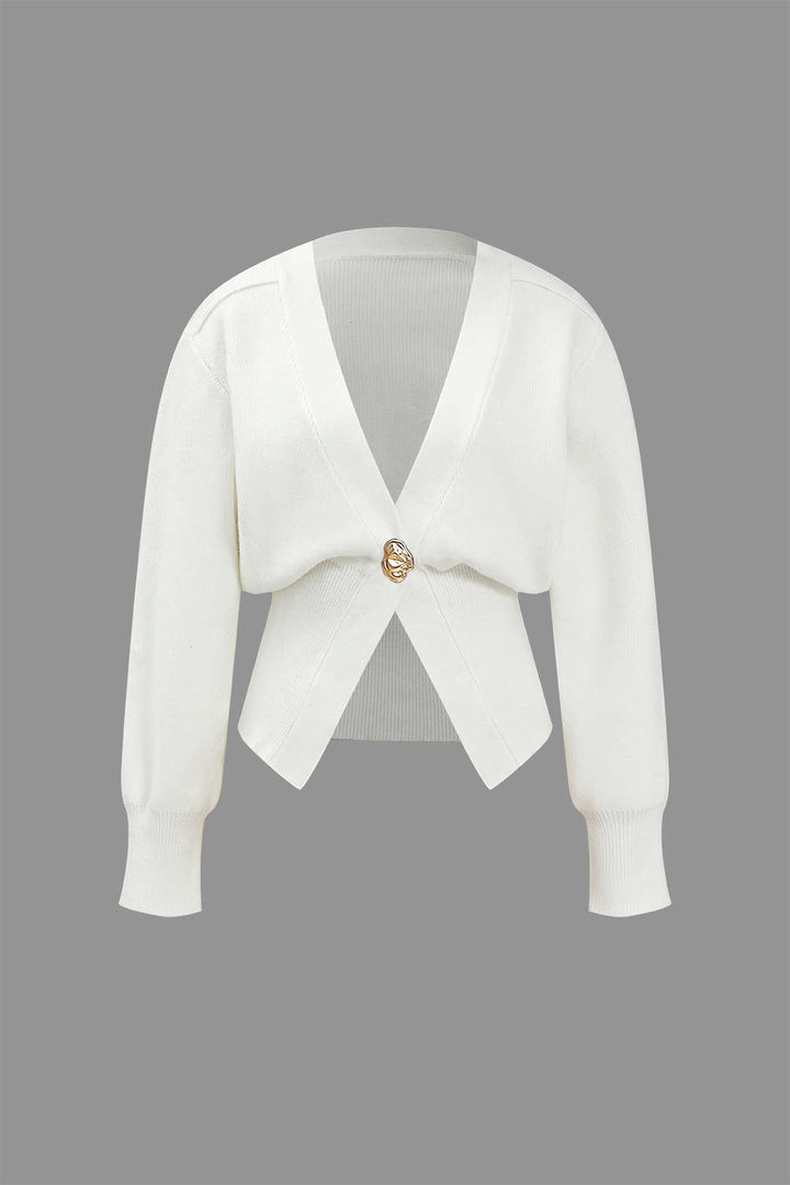 Stilla | Pullover Cardigan med V-Udskæring