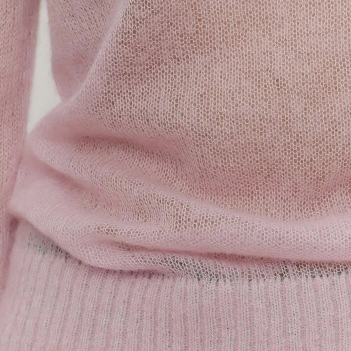 Stilla | Blød Gennemsigtig Strik Crewneck Trøje