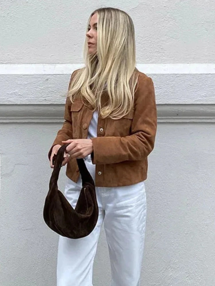 Stilla | Stilfuld Suede Jakke til Damer