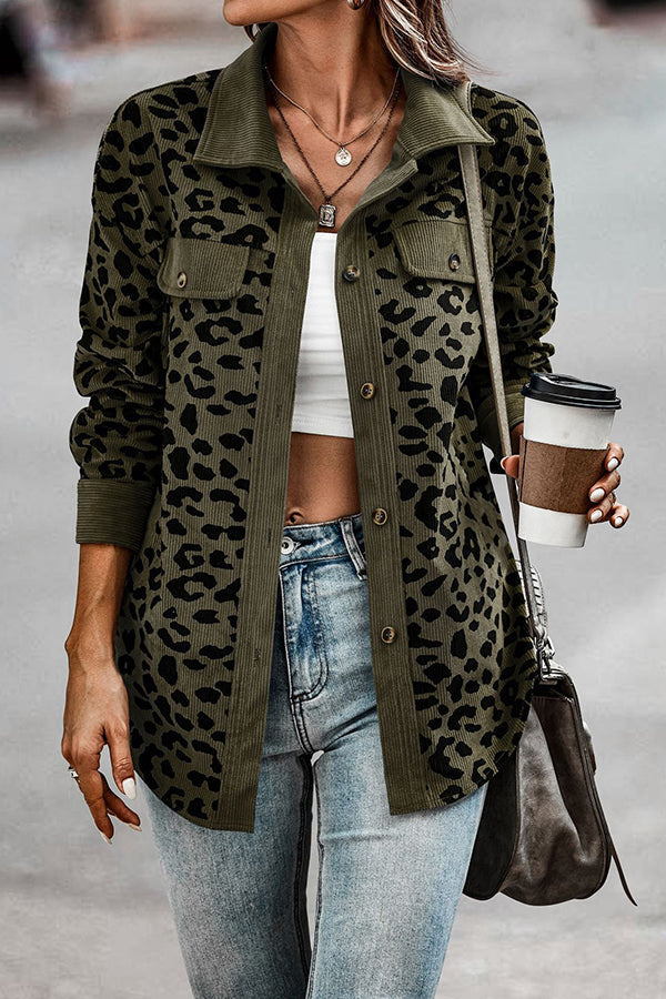 Stilla | No Limitations Lomme Leopard Corduroy Shacket