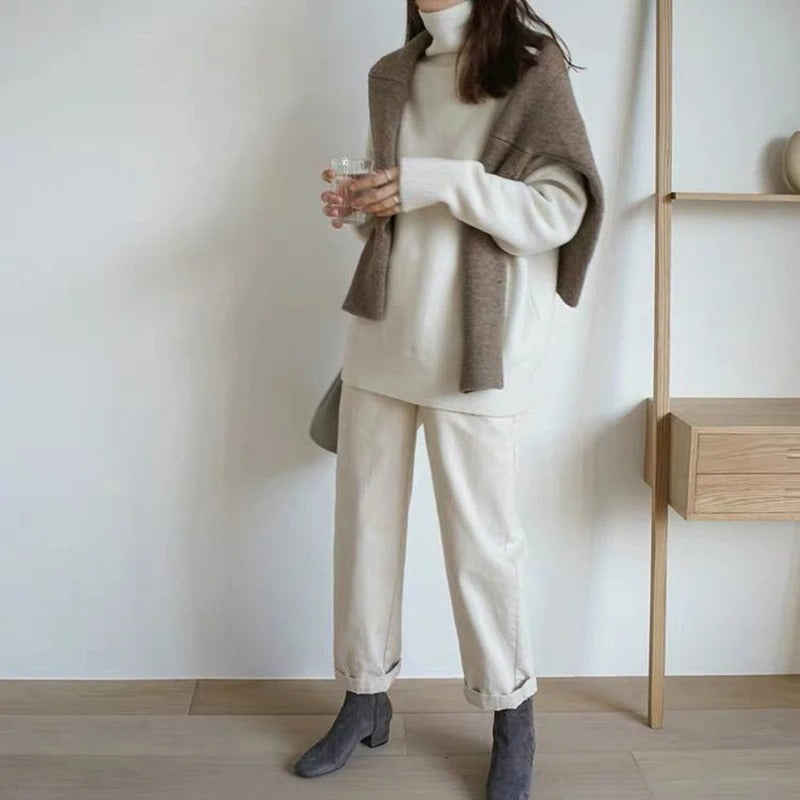 Stilla | Blød højhalset sweater