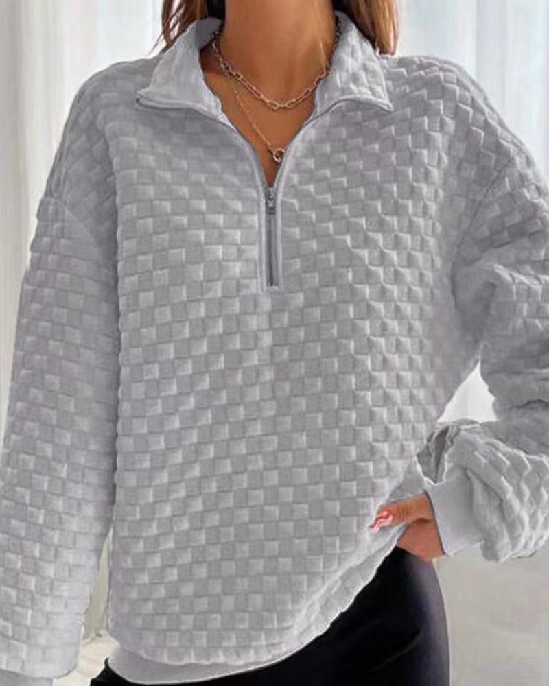 Stilla | Zip-up Pullover Chic Modern Stil Ideel til vinteren