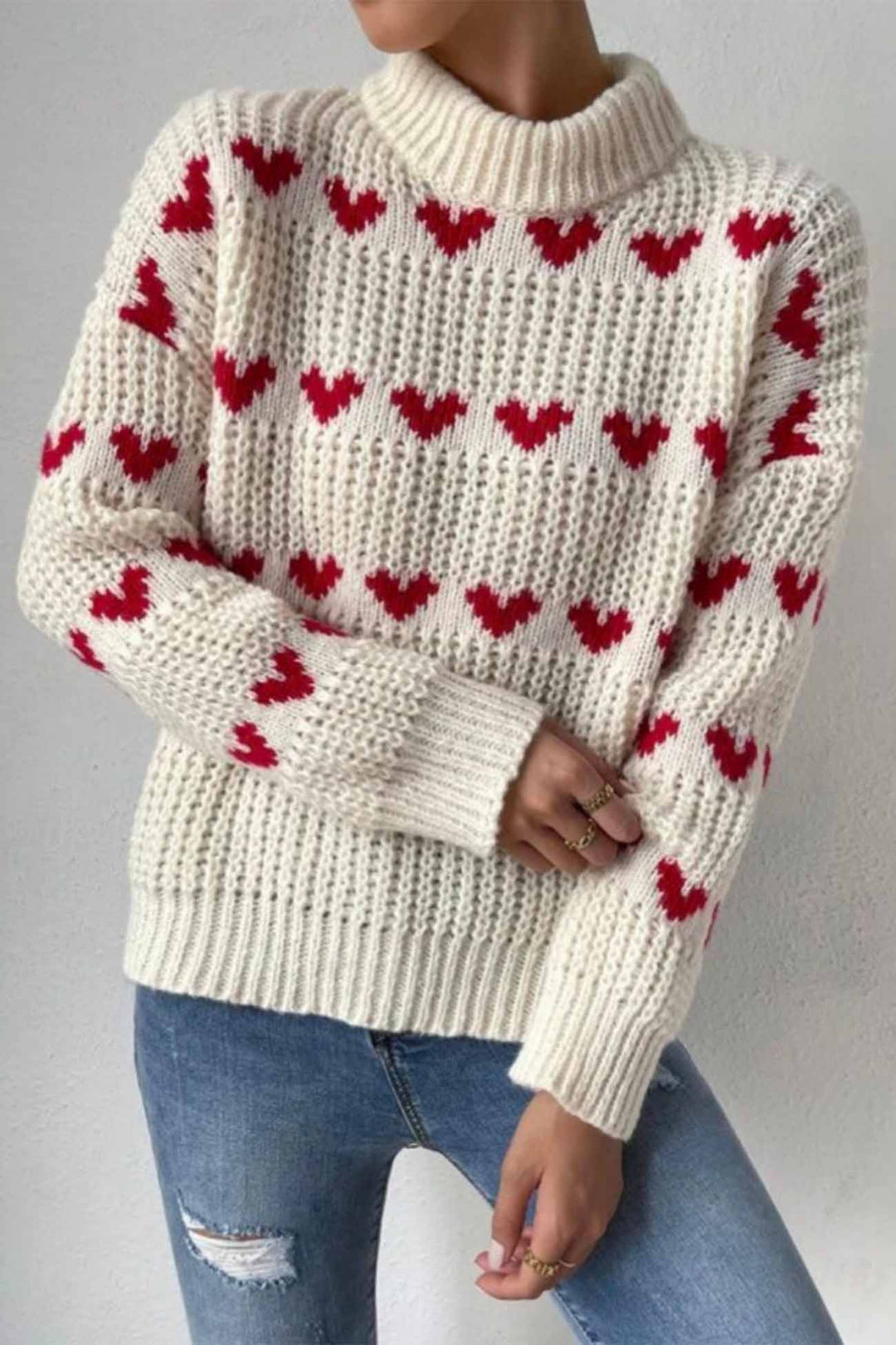 Stilla | Pullover Jacquard Hjerte
