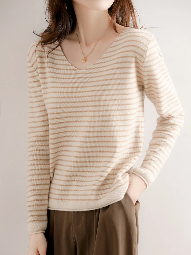 Stilla | Dame Pullover Stribet Casual