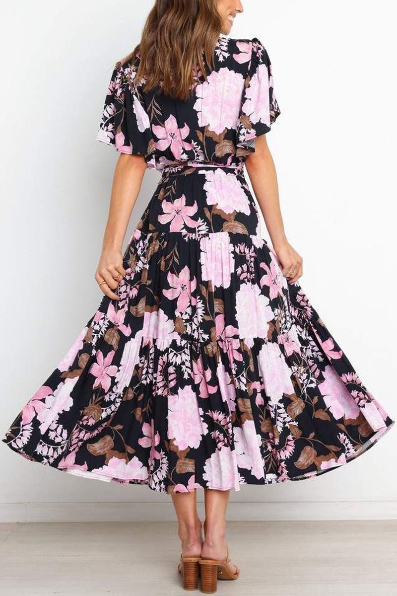 Stilla | Sunshine Grace Floral Midi Kjole