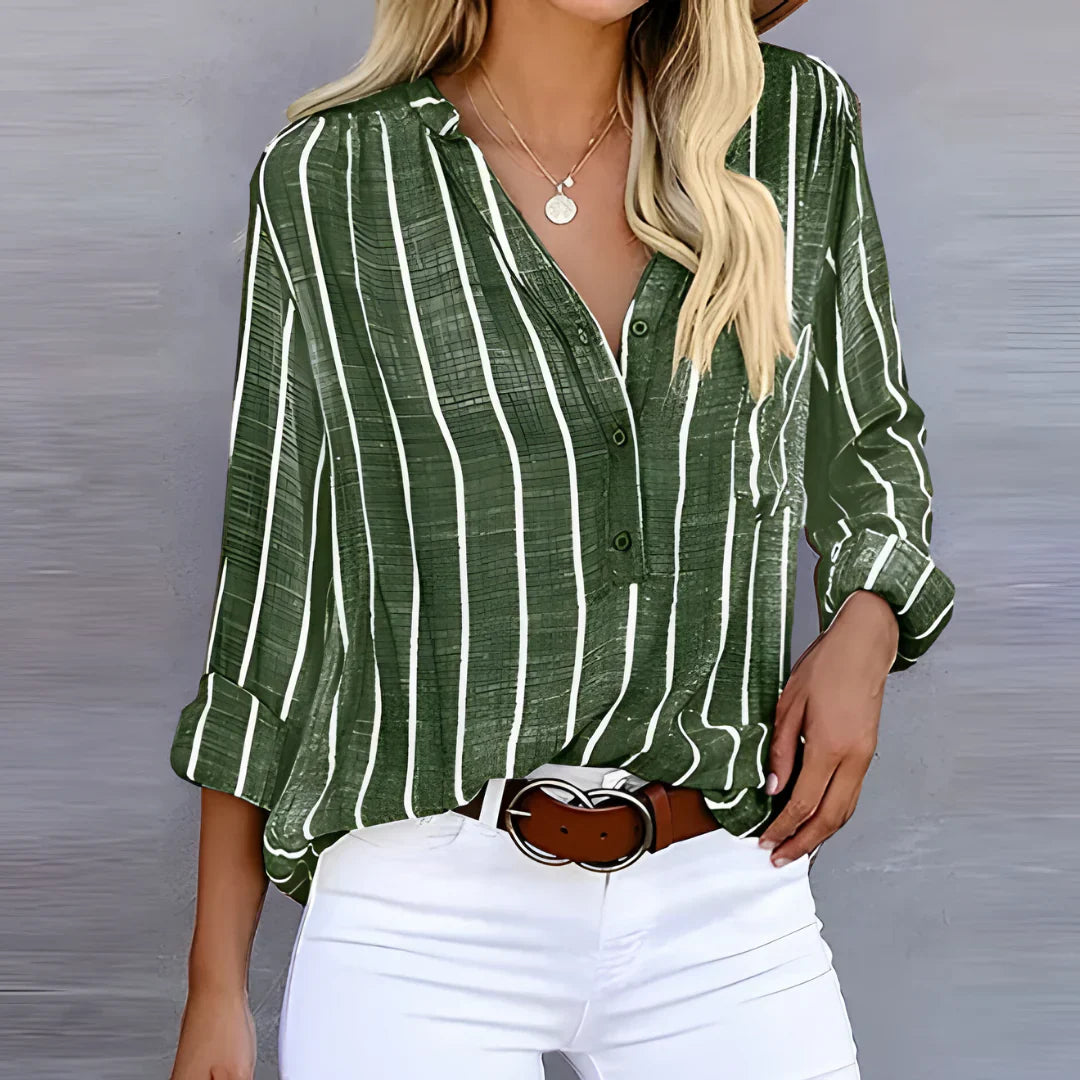 Stilla | Trendy Stribet Damebluse