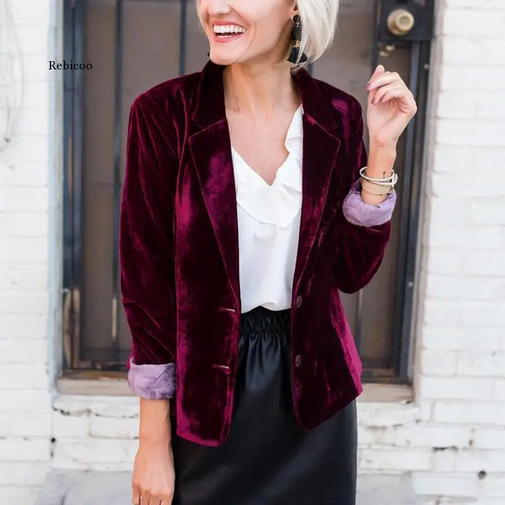 Stilla | Blazer I Velour Med Lange Ærmer Til Kvinder