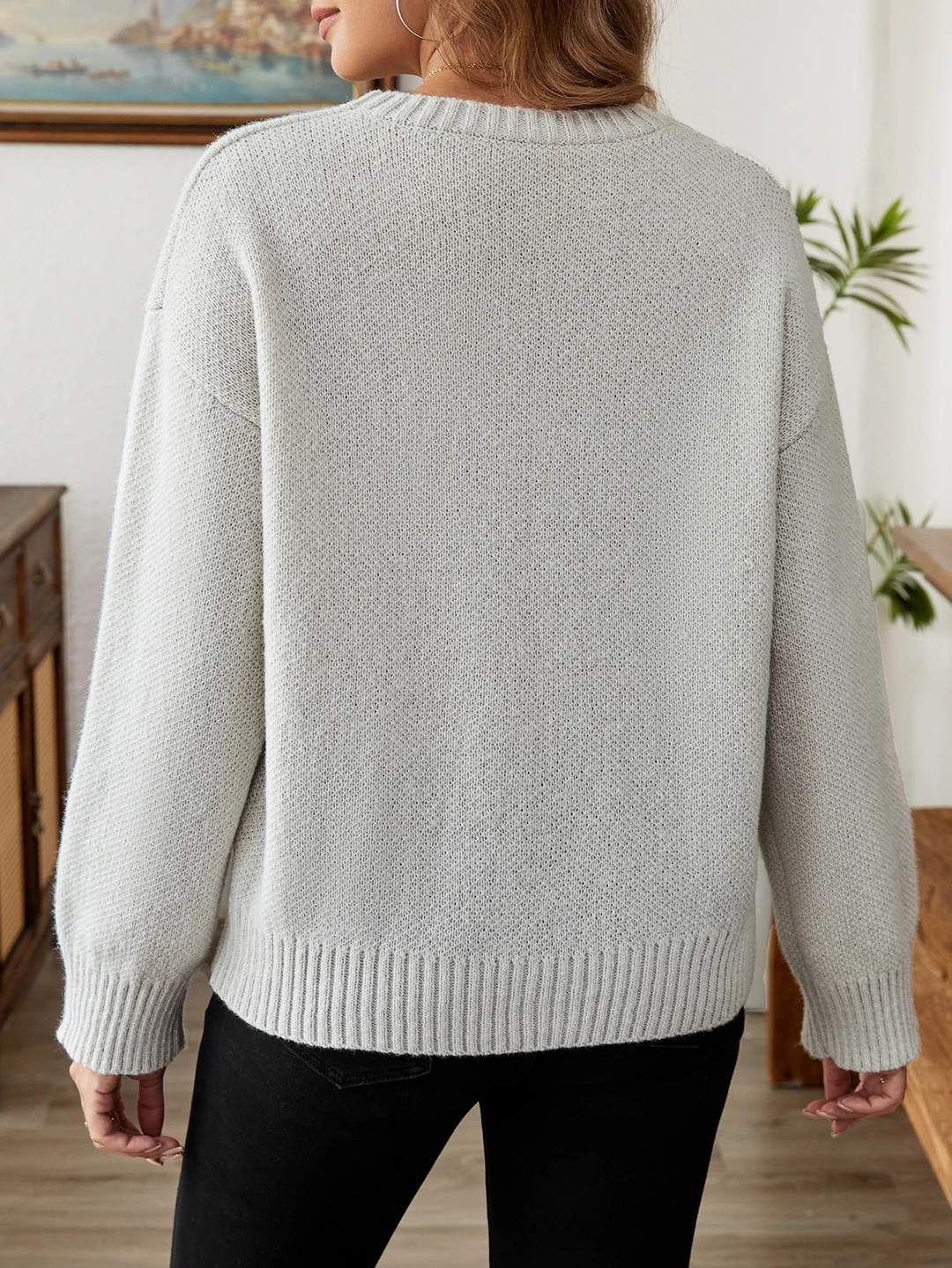 Stilla | Pullover i Blødt Strik med Hjertermønster