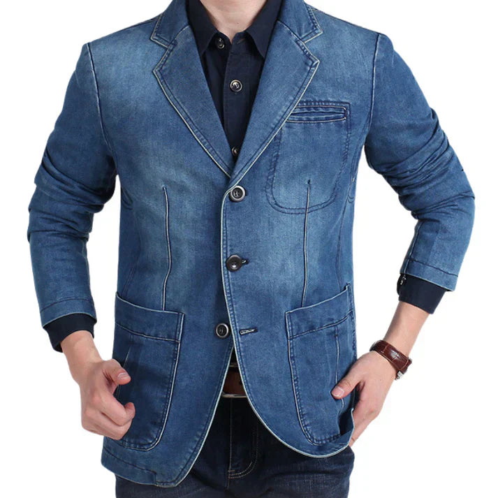 Stilla | Stilfuld Denim-Blazer til Herrer