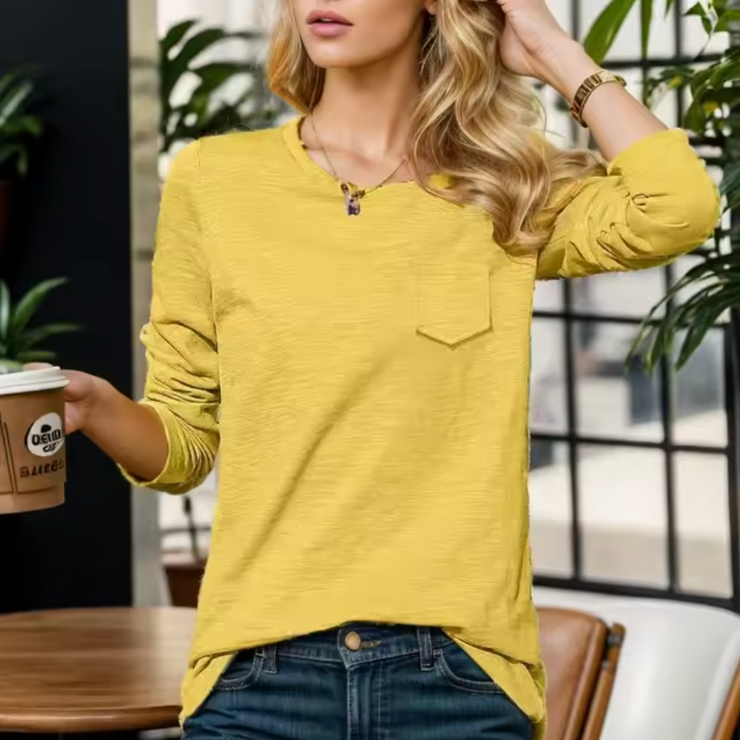 Stilla | T-shirt i bomuld med lange ærmer