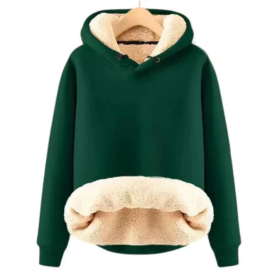 Stilla | Sweatshirt med Sherpa-fyr med hætte