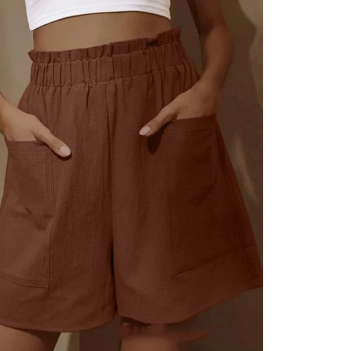 Stilla | Shorts I Bomuld Og Linned Med Høj Talje