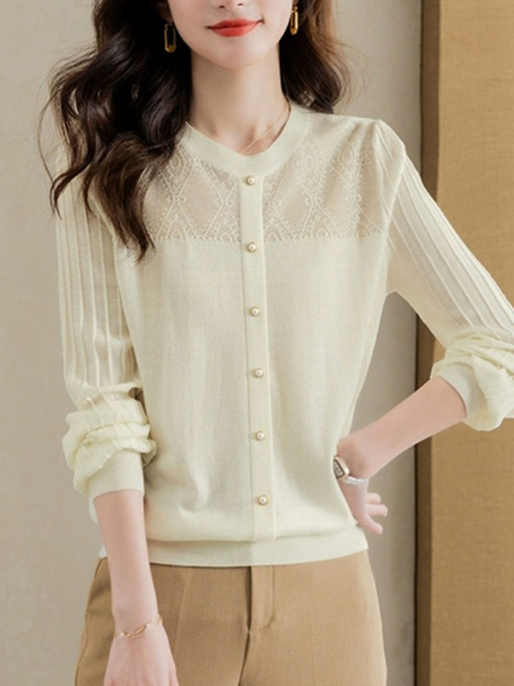 Stilla | Bluse Langærmet Rund Hals Bluse