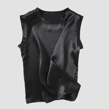 Stilla | Ærmeløs silkesatin top design
