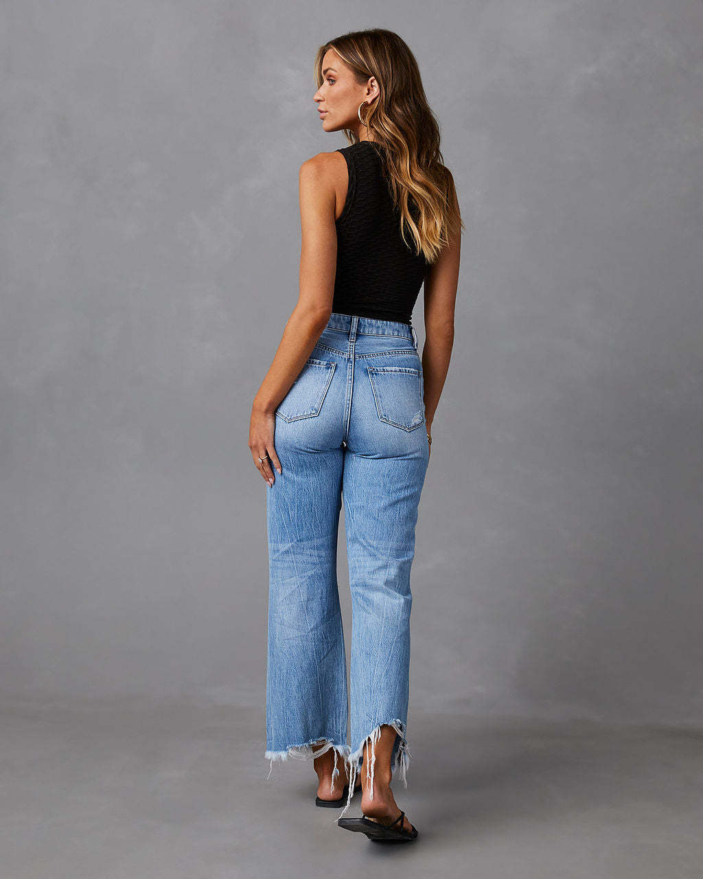 Stilla | Højtaljede Jeans Med Huller Til Kvinder