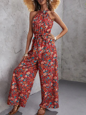 Stilla | Blomstret Halter Overall