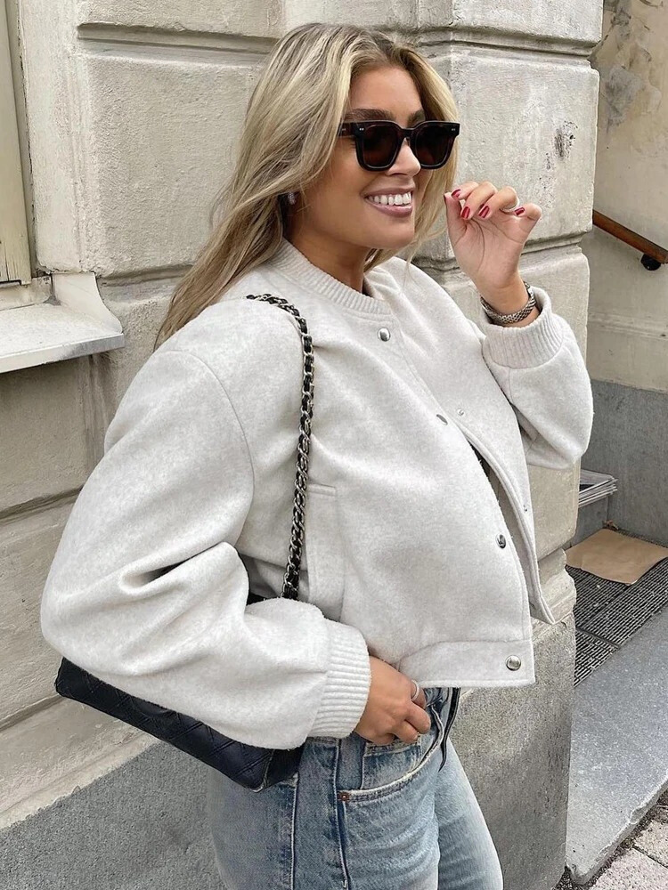 Stilla | Cropped Bomberjakke