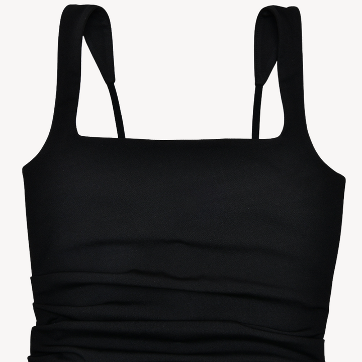 Stilla | Kvinders Sorte Satin Slids Maxi Kjole