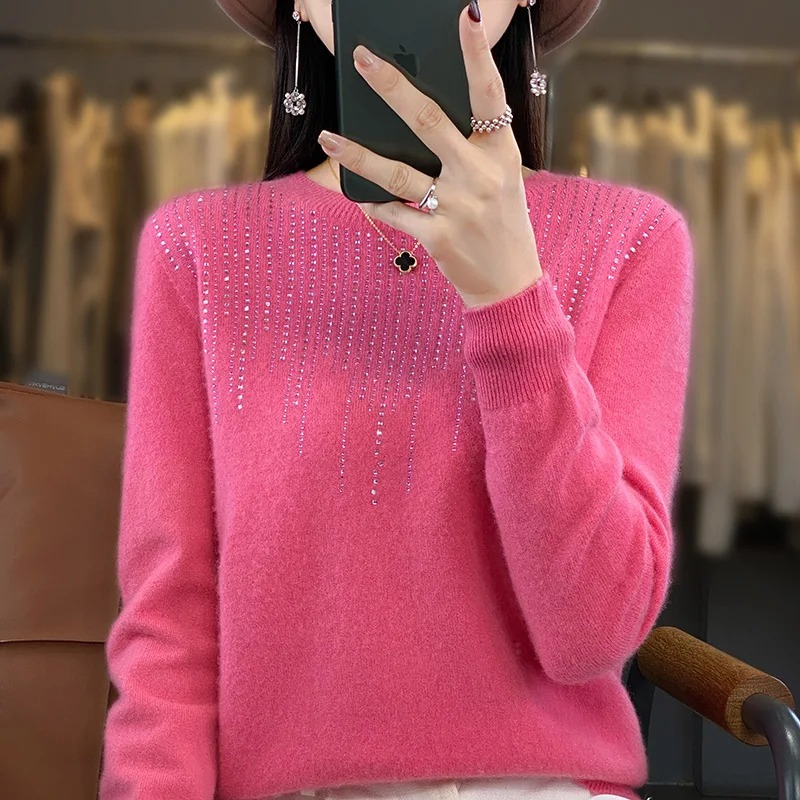 Stilla | Dame Pullover Af Blødt Strik Med Skinner Detaljer