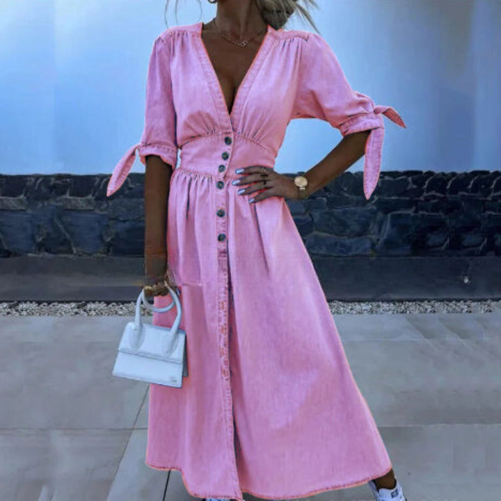 Stilla | Elegant Langt Jeanskjole