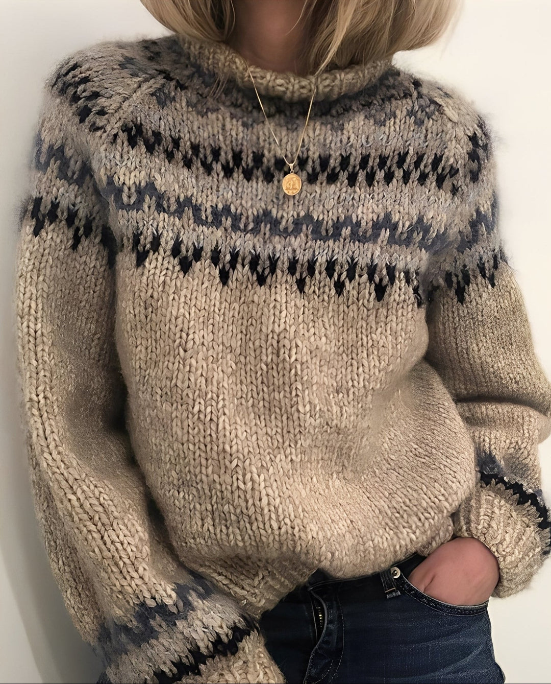Stilla | Damepullover med Grov Strik