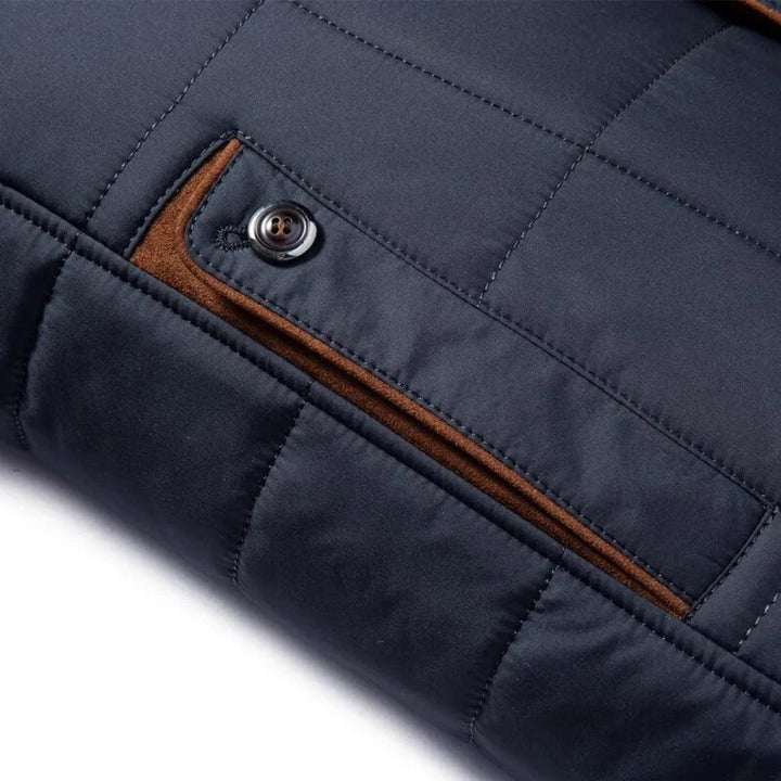 Stilla | Cotton-Padded Stand-Up Collar Tykk Jakke