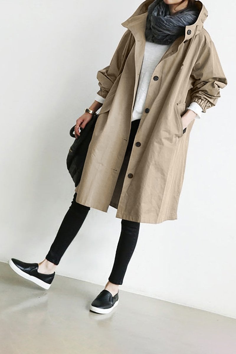Stilla | Vandtæt Trenchcoat med Hætte