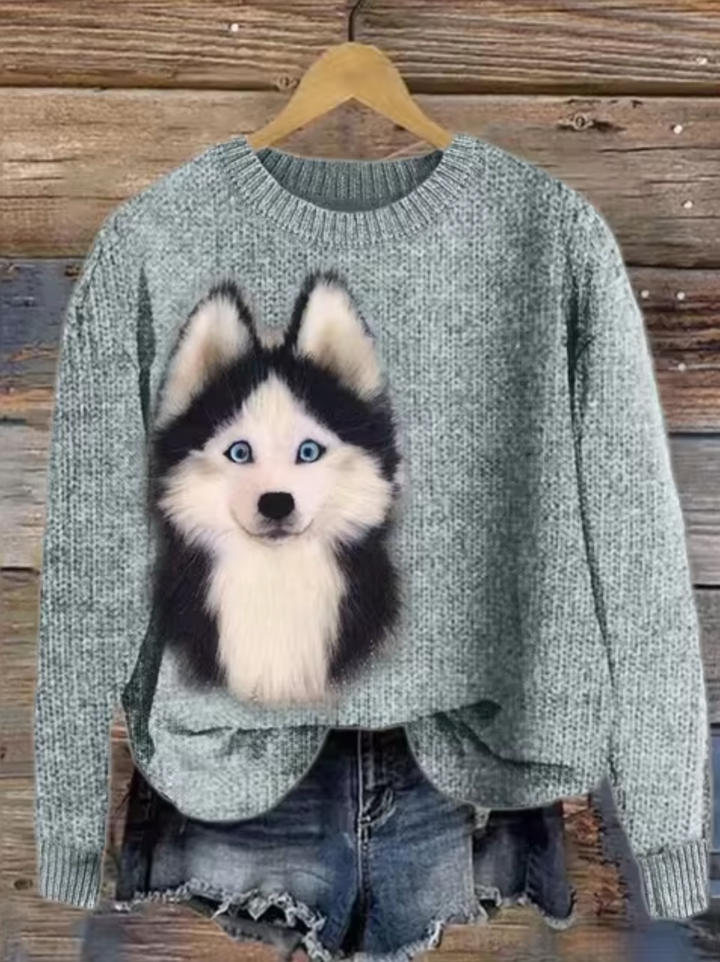Stilla | Strikpullover Med Print