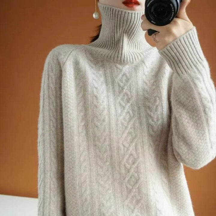 Stilla | Varm Strikket Pullover Til Kvinder Med Rullekrave
