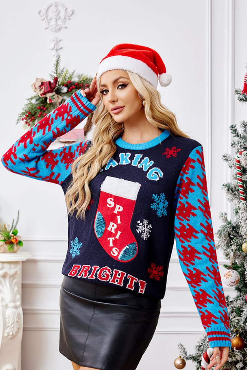 Stilla | Lækre julesokker broderi striktrøje