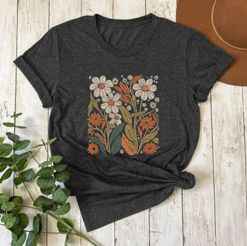 Stilla | Kvinder Vintage Vil blomster Skjorte