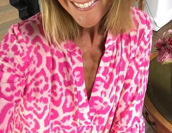 Stilla | Stilet sommerkjole med leopardmønster