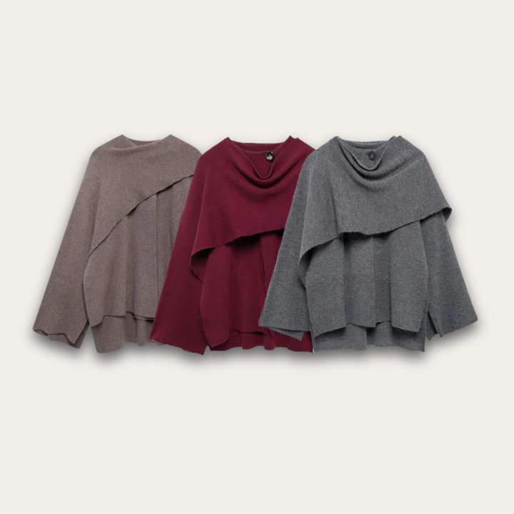 Stilla | Stilfuld Poncho-Trøje til Kvinder