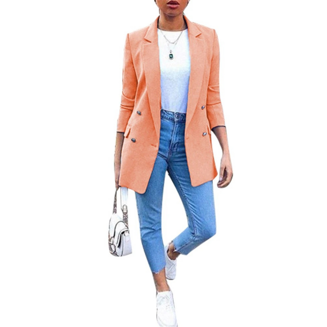 Stilla | Mellemlang Ensfarvet Kvinders Blazer