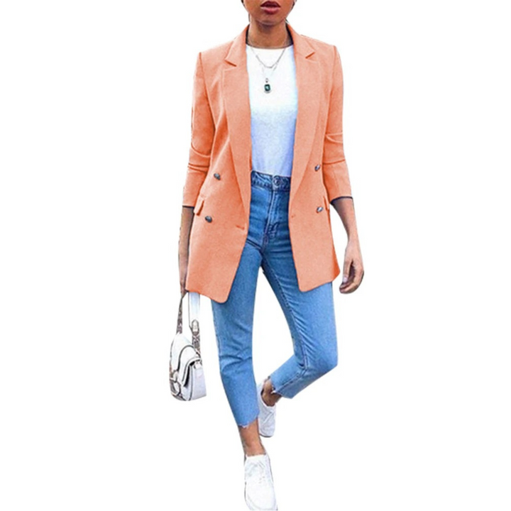 Stilla | Mellemlang Ensfarvet Kvinders Blazer