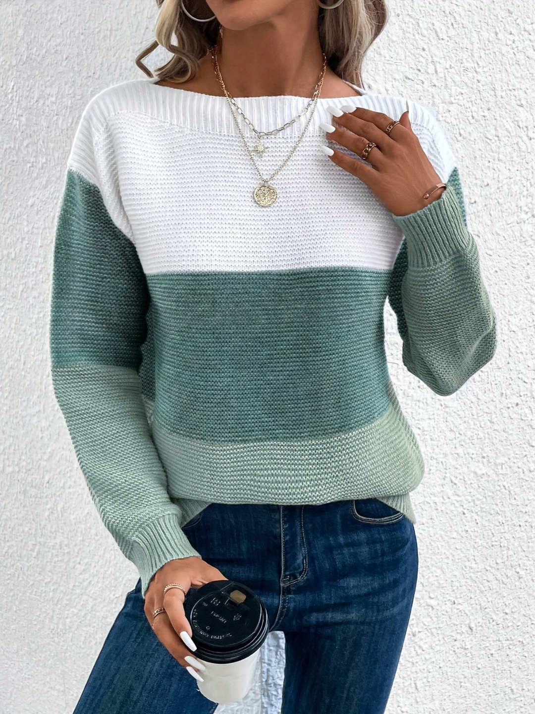 Stilla | Casual sweater med faldende skuldre