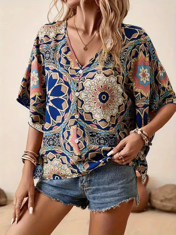 Stilla | Bluse med blomstermønster