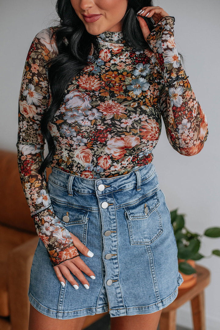 Stilla | Bluse Af Blomsterstrik