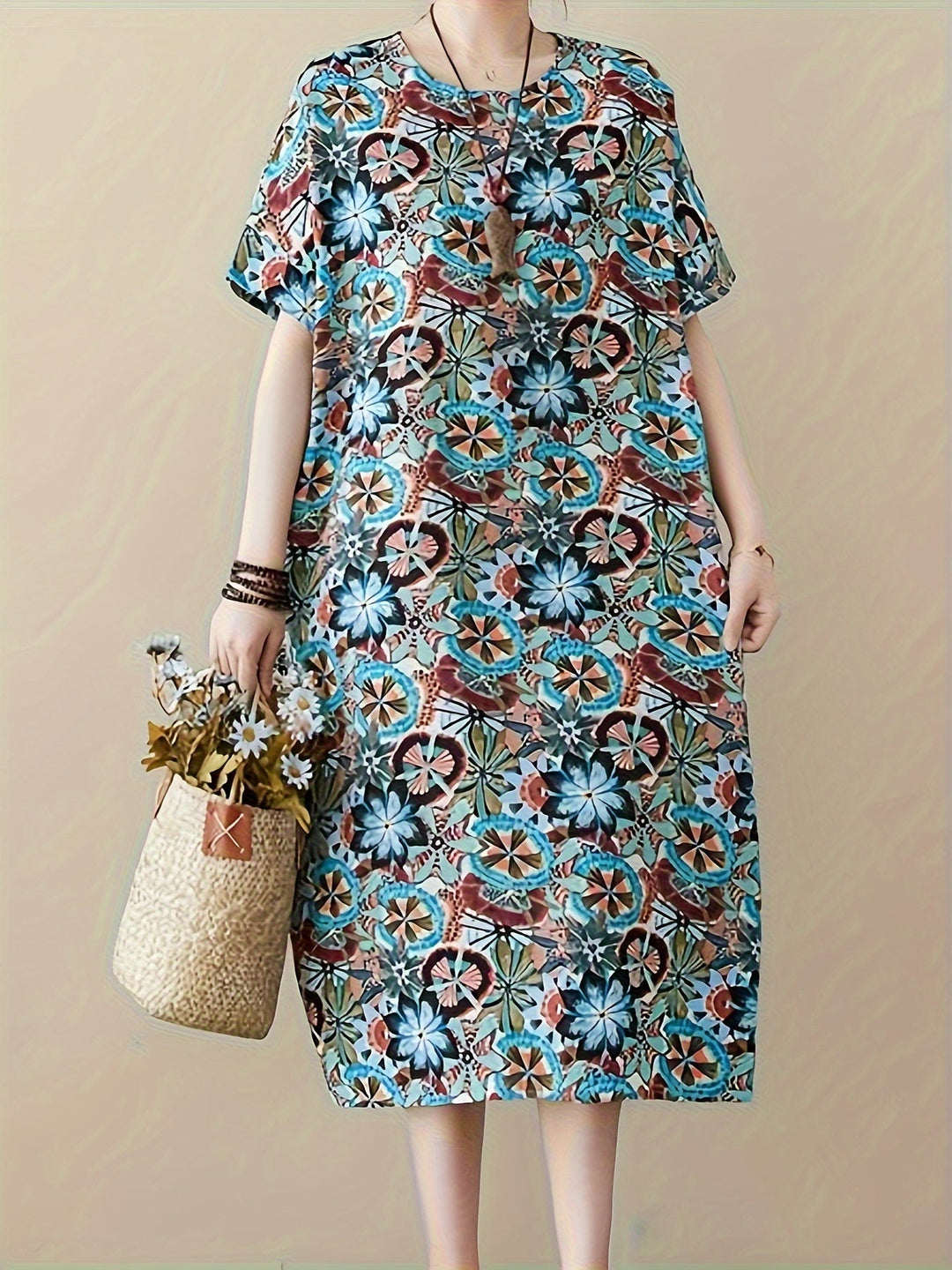 Stilla | Linen Boho Kjole Plus Size