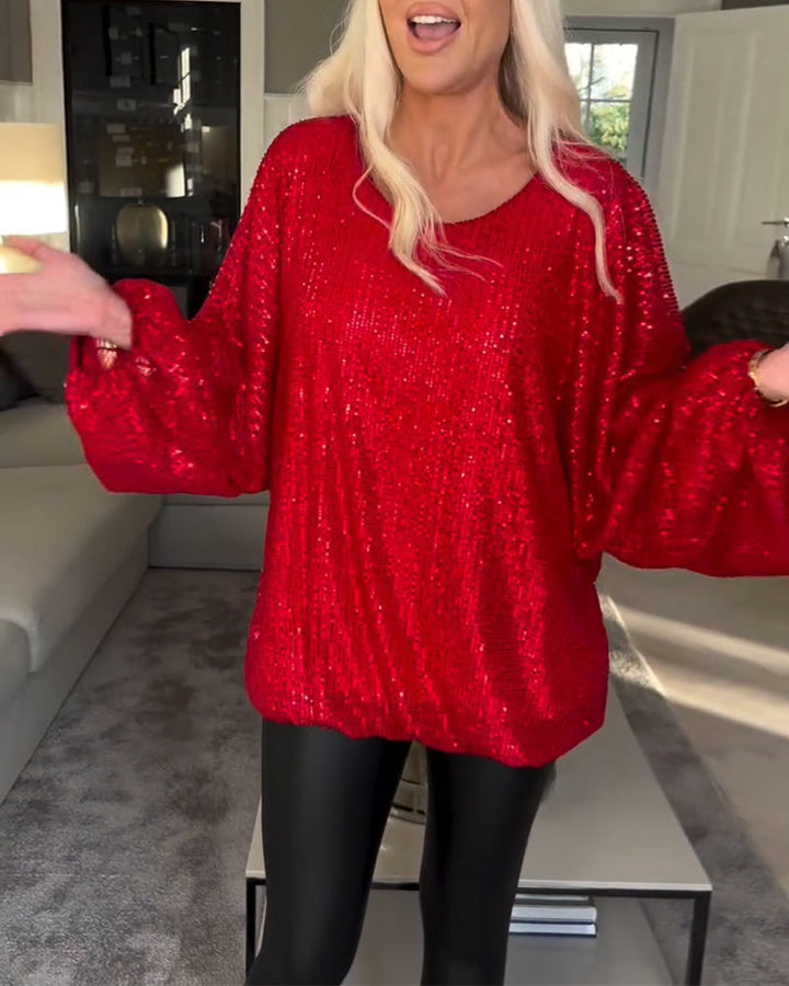 Stilla | Elegant Top Med Pailletter