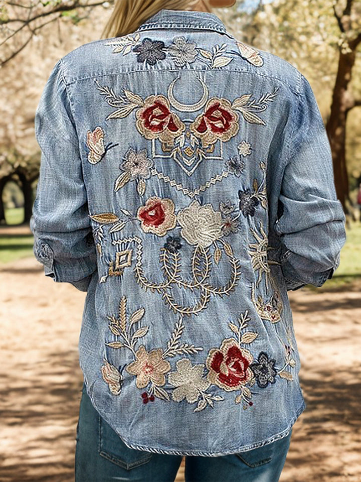 Stilla | Pocketed Button Up Denim Shirt