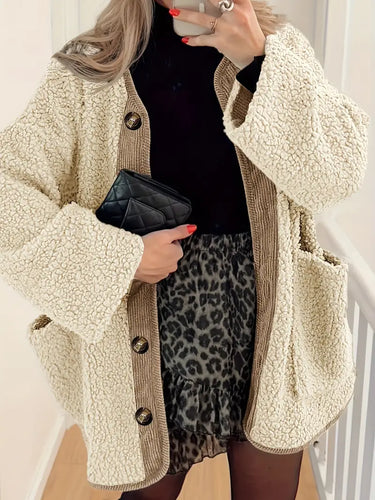 Stilla | L fluffy teddyjakke