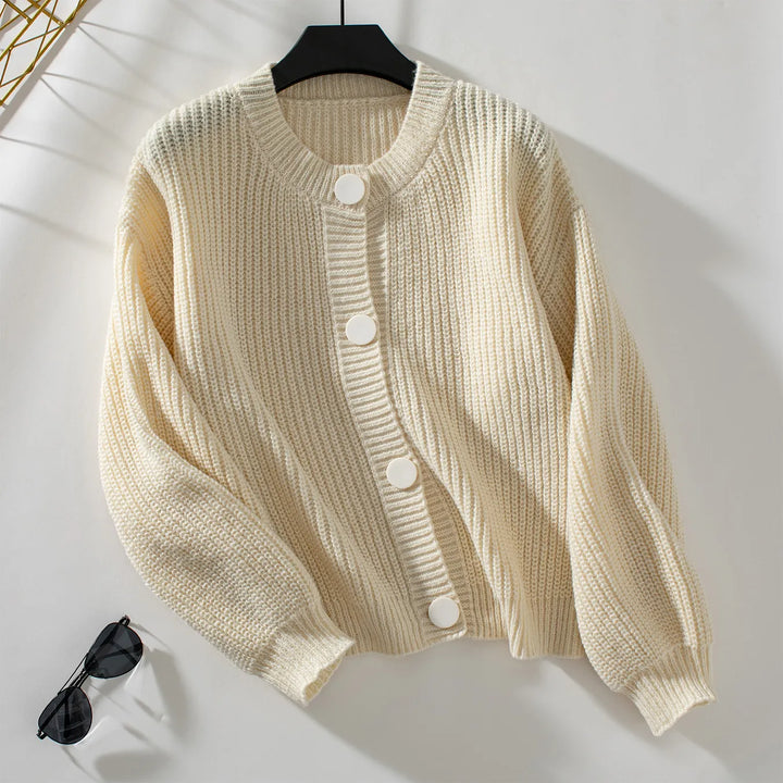 Stilla | Damen Uldcardigan Med Knaplukning