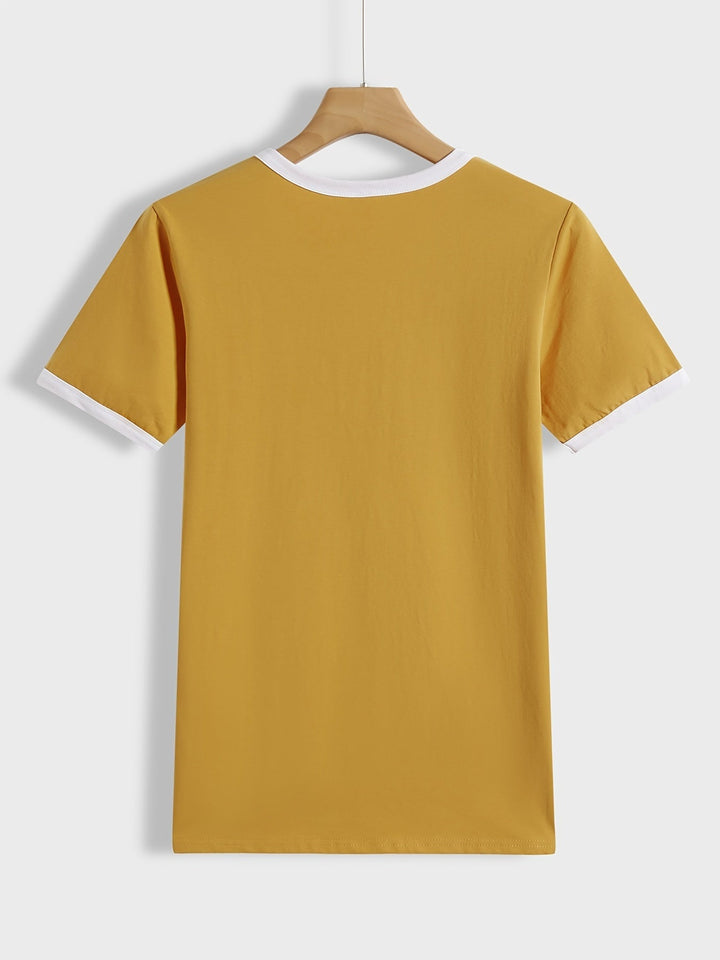 Stilla | Sommer T-Shirt, Løs Skjorte Med Korte Ærmer Og Rund Hals, Afslappet Top Lavet Af Polyester