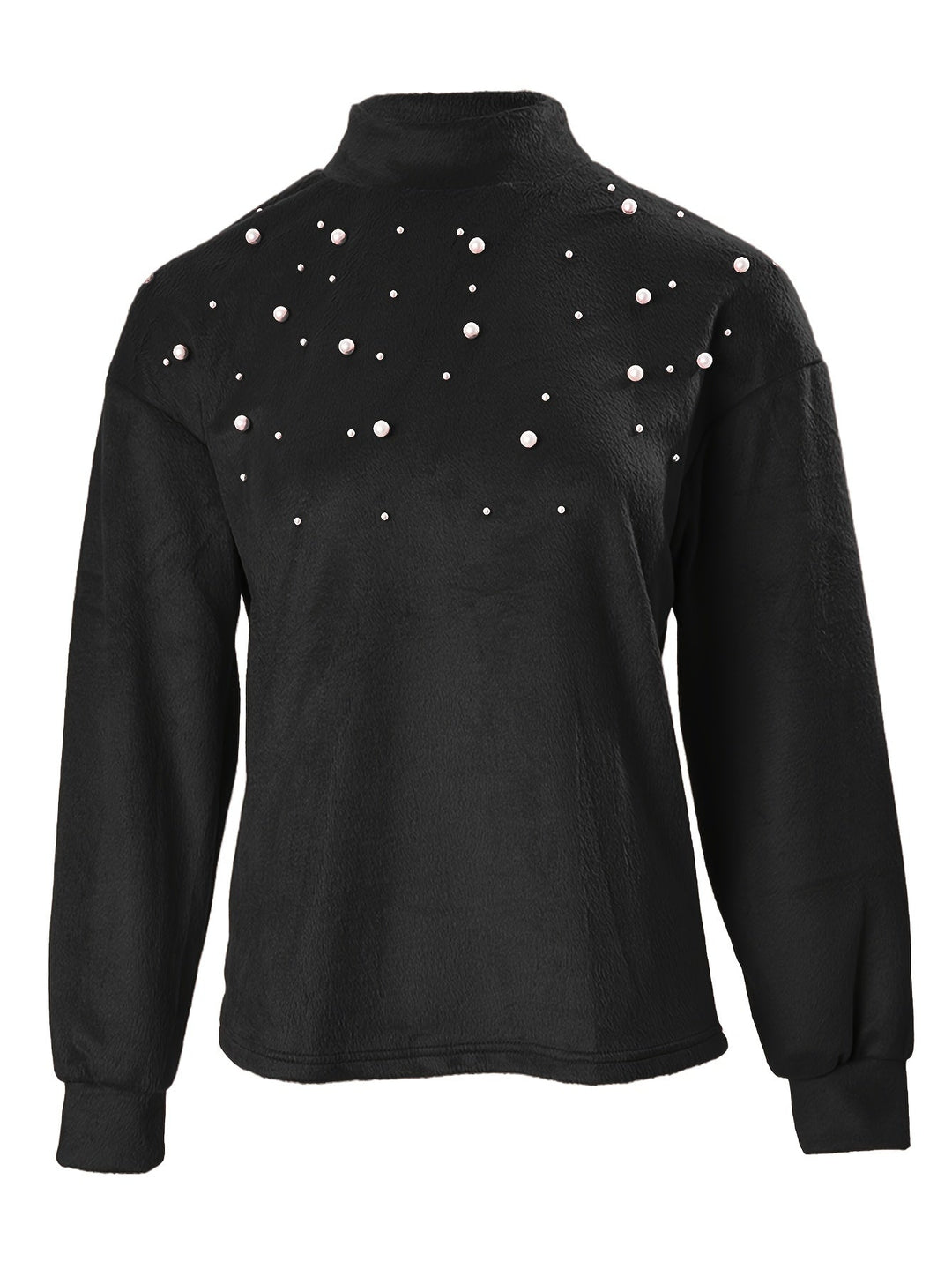 Stilla | Pullover med rullekrave og perler